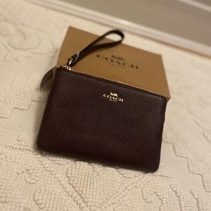 NEW Coach Oxblood Wristlet